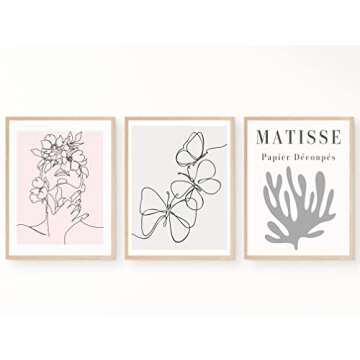 Light Pink and Grey Posters, Clean Aesthetic Coquette Cute Pictures for Bedroom, Dorm Decor, Blush Pink and Grey Room Decor for Wall, Apartment Decor for College Girls , Teen Girls 8x10 UNFRAMED