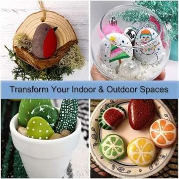 DECORKEY 24PCS River Rocks for Painting, Summer Decorations Garden Decor, Smooth Unpolished Kindness Rocks for Arts & DIY, 2-3inches Natural Stone Perfect for Kids Party, School Events, Crafts