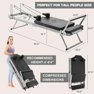 Glonerle Pilates Reformer - Durable Home Fitness Machine