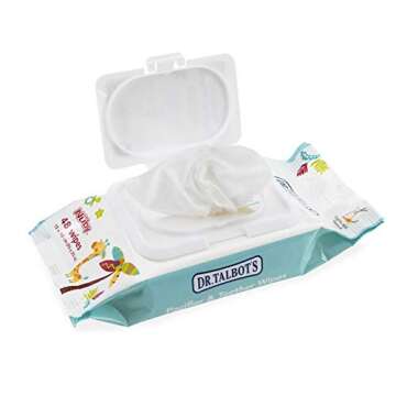 Dr. Talbot's Pacifier & Teether Wipes Naturally Inspired with Citroganix, Vanilla Milk (Pack of 4, 1...