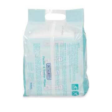 Dr. Talbot's Pacifier & Teether Wipes Naturally Inspired with Citroganix, Vanilla Milk (Pack of 4, 192 Count)