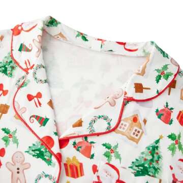 Awoscut Matching Family Christmas Pajamas Short Sleeve Tops and Shorts Set for Family Couples Adult Kids Sleepwear (Men, XXL, Multi)