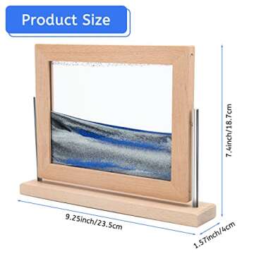 Coitak Moving Sand Art Picture, Dynamic Sand Picture, Desktop Moving Sand Art for Home Decor and Off...