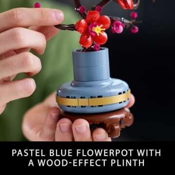 LEGO Icons Plum Blossom Building Sets for Adults - Artificial Flower for Dinner Table Centerpiece, Living Room Home Decor, Ages 18+ - DIY Craft Kits - 10369