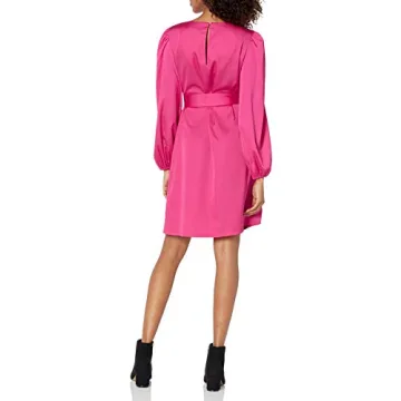 Stylish Belted Satin Dress for Any Occasion - The Drop