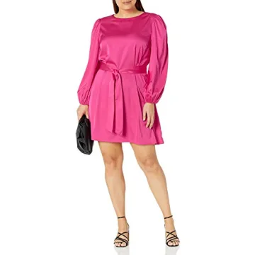 Stylish Belted Satin Dress for Any Occasion - The Drop