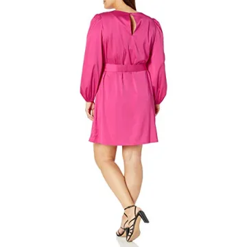 Stylish Belted Satin Dress for Any Occasion - The Drop