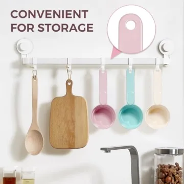 MSBC Melamine Pet Food Scoop, Cat Food Measuring Cups, Comfortable Long Handle Scoop for Dog, Cat, Ferret and Rabbit Food, 1 Cup Size Pet Food Feeding Scoop Dishwasher Safe (Pink