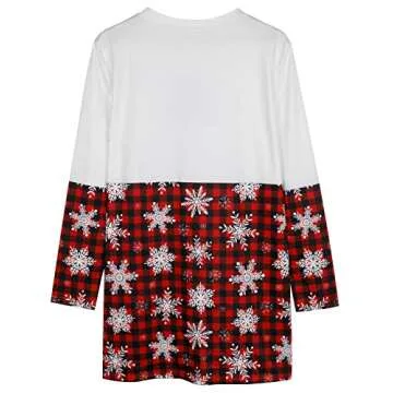 MOUSYA Women Christmas Long Sleeve Tops with Funny Print