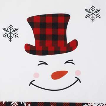 MOUSYA Women Dress Shirt Christmas Long Sleeve Tops Santa Printed Pullover Loose Plus Size T-Shirt Blouse with Pockets (Snowflake, 3X-Large)