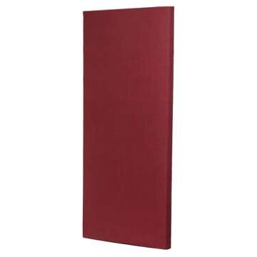 ATS Acoustics Sound Absorbing Noise Dampening Acoustic Panel Wall Treatment 24" x 48" x 2" Beveled Edge (Burgundy)
