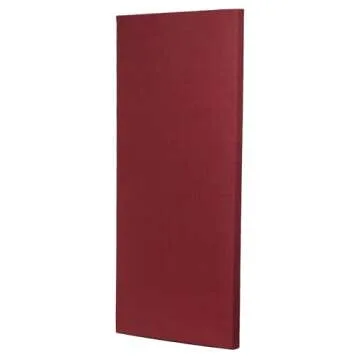 ATS Acoustics Sound Absorbing Noise Dampening Acoustic Panel Wall Treatment 24" x 48" x 2" Beveled Edge (Burgundy)