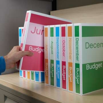 Wilson Jones 1 Inch 3 Ring Binder, Basic Round Ring View Binder, White, 4 Pack (W70362-14W)