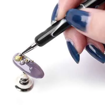 Rolabling 5 Pcs/Set Double-ended Nail Art Dotting Pens Nail Art Design Dotting Painting Pen Tool Nail Decorations Brush Set Tools(Size 2)