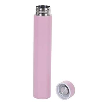 ChezMax Slim Stainless Steel Insulated Thermos Water Bottle 9.56 oz,Pink
