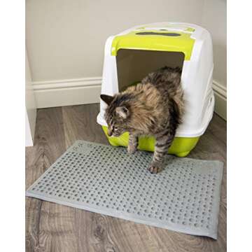 Petlinks Purr-fect Paws Litter Mat for Cats - Gray