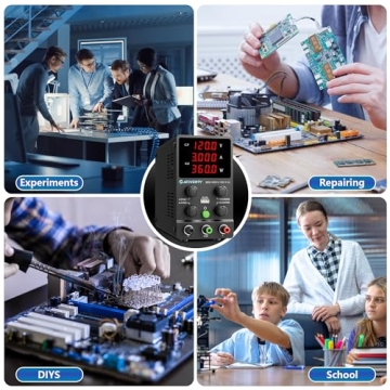 Jesverty 120V 3A Adjustable Bench Power Supply with LED Display