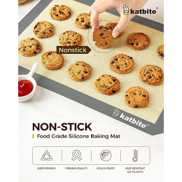 Katbite Silicone Baking Mat Set - Nonstick & Reusable