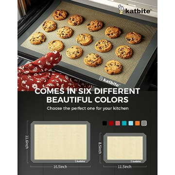 Katbite Silicone Baking Mat Set - Nonstick & Reusable