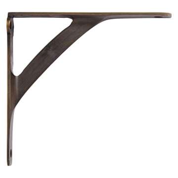 Signature Hardware 5-1/4" Polished Brass Shelf Bracket
