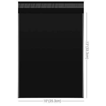 Fuxury 10x13 200 Pcs Black Poly Mailers Shipping Envelopes, Self-Sealing Envelopes, Boutique Custom ...