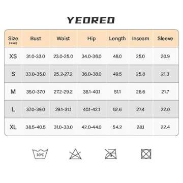 YEOREO Long Sleeve Jumpsuit for Women Workout V Back Bodysuit Lizvette Scrunch Butt Leggings One Piece Romper U Neck Full Length Yoga Bodycon Coffee Small