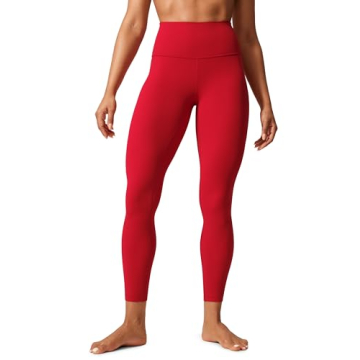 CRZ Yoga Womens Butterlift High Waisted Workout Leggings 25" - Buttery Soft Red Chili X-Small