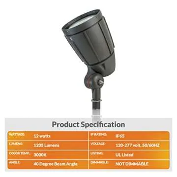 Newhouse 12W LED Flood Light - Weatherproof, Bronze Outdoor Lighting