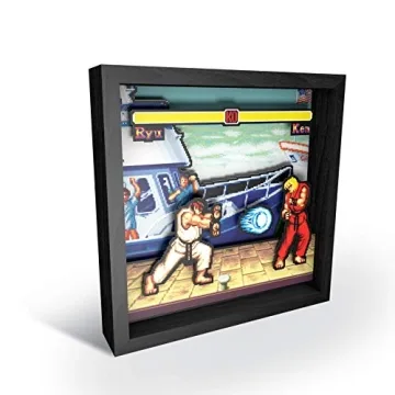 Pixel Frames Street Fighter Shadow Box Art for Gamers