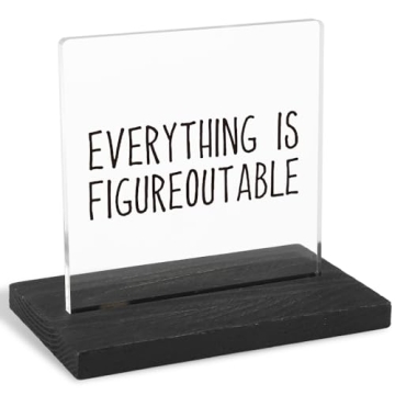 Motivational Office Desk Decor for Women, Funny Quote for Desk, Boss Gag Gift for Women, Men, Positi...