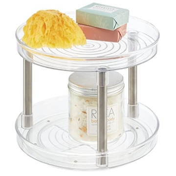 Lazy Susan 2-Tier Organizer for Bathroom and Kitchen
