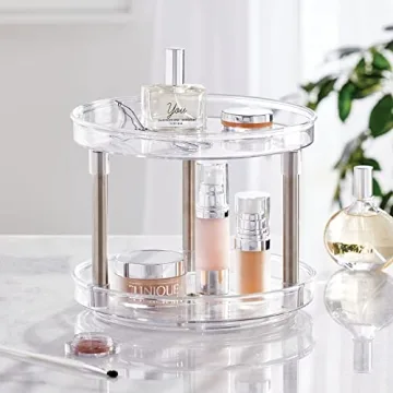 Lazy Susan 2-Tier Organizer for Bathroom and Kitchen