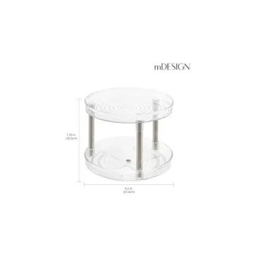 Lazy Susan 2-Tier Organizer for Bathroom and Kitchen