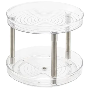 Lazy Susan 2-Tier Organizer for Bathroom and Kitchen
