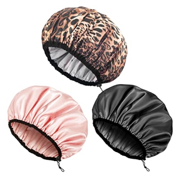 Auban Adjustable Waterproof Shower Cap in 3 Colors