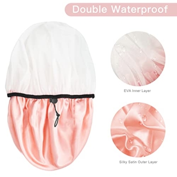 Auban Adjustable Waterproof Shower Cap in 3 Colors