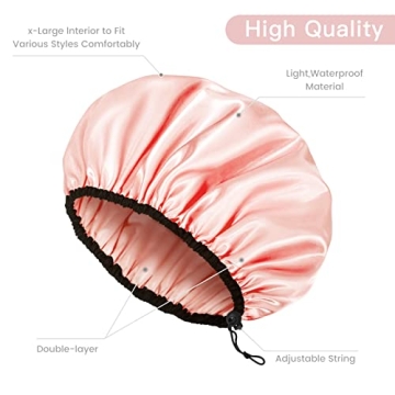 Auban Adjustable Waterproof Shower Cap in 3 Colors