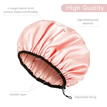 Auban Adjustable Waterproof Shower Cap in 3 Colors