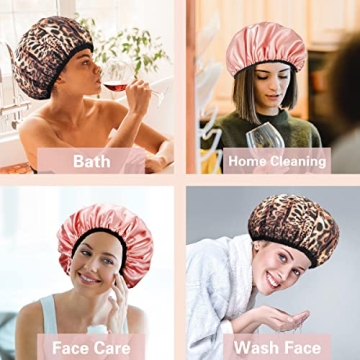 Auban Adjustable Waterproof Shower Cap in 3 Colors