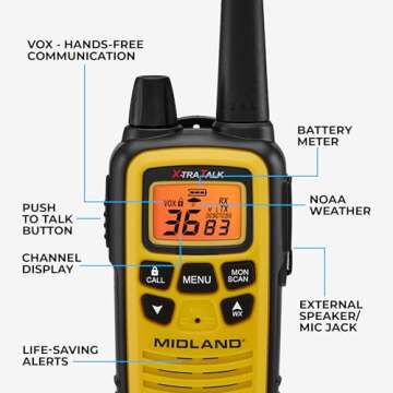 Midland Long Range Walkie Talkie with Weather Alert