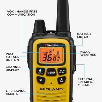 Midland Long Range Walkie Talkie with Weather Alert