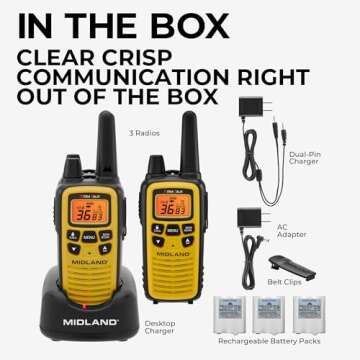 Midland Long Range Walkie Talkie with Weather Alert