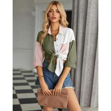 HOTOUCH Women’s Button Down Casual Shirts in Vibrant Colors