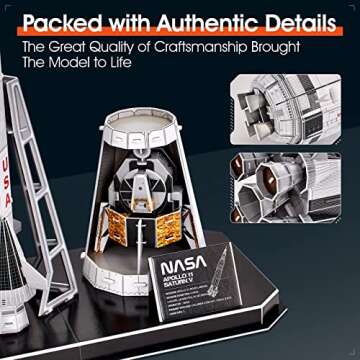 NASA Saturn V 3D Puzzle for Kids and Adults - Space Exploration