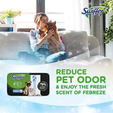 Swiffer Sweeper Pet Heavy Duty Multi-Surface Wet Cloth Refills for Floor Mopping and Cleaning, Fresh scent, 20 count