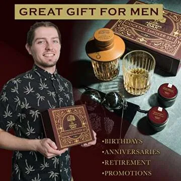 Aberdeen Oak Deluxe Cocktail Smoker Kit - Hickory & Oak Whiskey Infuser Set - Smoky Flavor Enhancer for Your Favorite Drink (Butane and Torch Not Included)