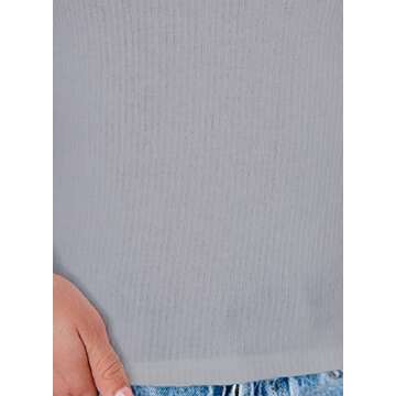 LOLONG Women Tank Tops Summer Halter Ribbed Sleeveless Shirts B Grey