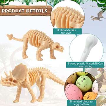 Dinosaur Skeleton Toys Set for Science Play & Parties