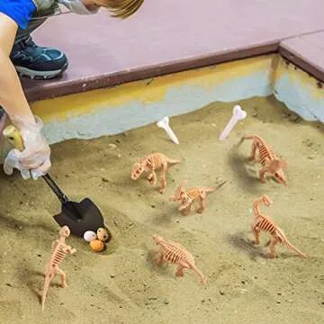 Dinosaur Skeleton Toys Set for Science Play & Parties