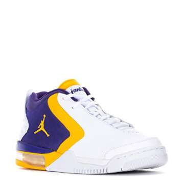 Jordan BV6273-105: Men's White/University Gold-Court Purple Big Fund Sneakers (10.5 D(M) US Men)